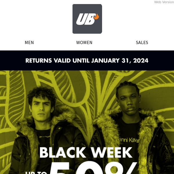 Black Week up to 50% off 🤑