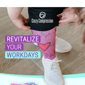 Recharge Your Workdays with Crazy Compression! 🧦
