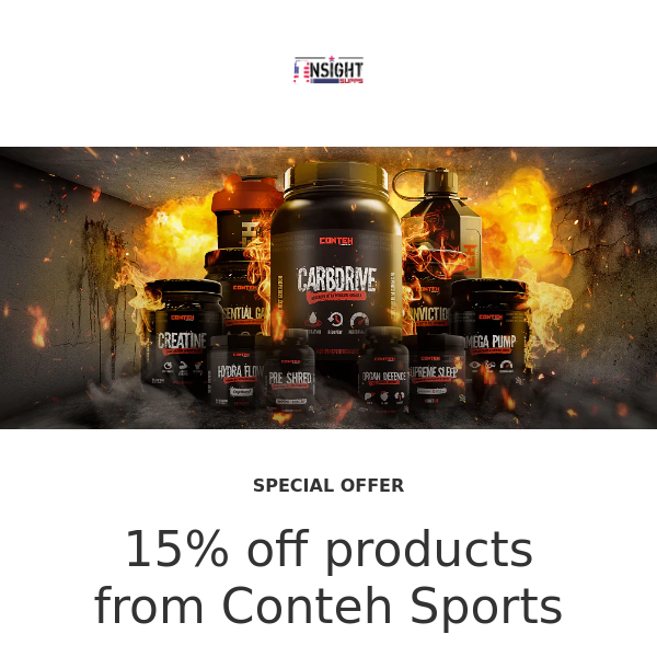 15% Off Conteh Sports Tonight Only