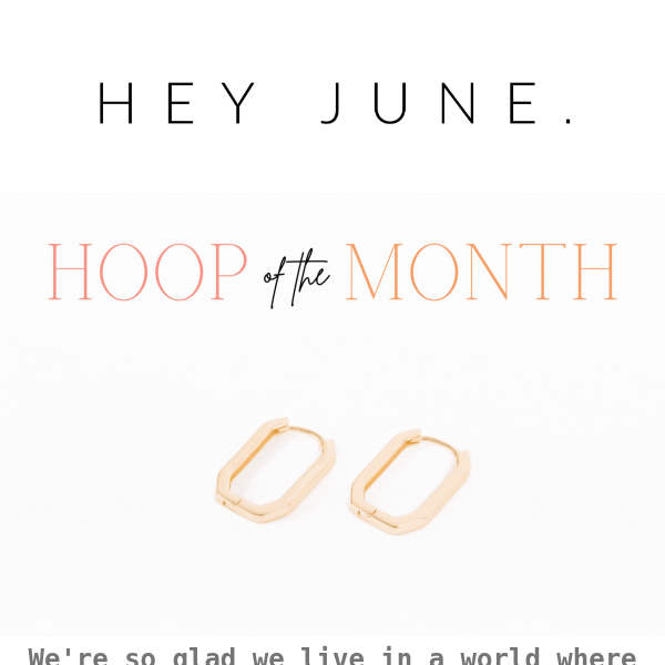 🎉 October's Special: Tall + Skinny Hexagon Huggie - Hoop of the Month!