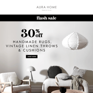 🛎 F.L.A.S.H. SALE 🛎 30% off Handmade Rugs, Vintage Linen Cushions & Throws 🛎