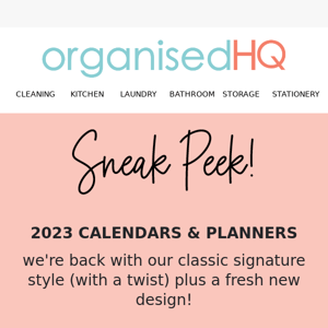 👀 SNEAK PEEK of our 2023 Calendars and Planners