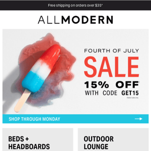 15% off ❉ beds & headboards ❉ cue the fireworks