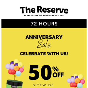 🥳Time to celebrate! 50%OFF everything