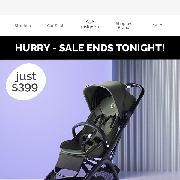 ENDS TONIGHT! Save $50 on Bugaboo Butterfly