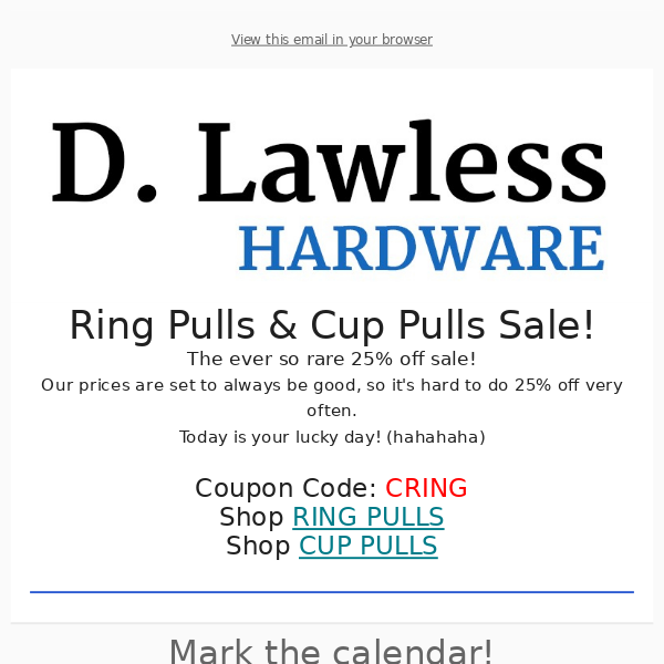 25% off Rings and Cups! 🥳