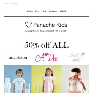 50% Off A Dee, Little A & Mitch & Son 😃