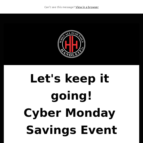 Cyber Monday Savings Event