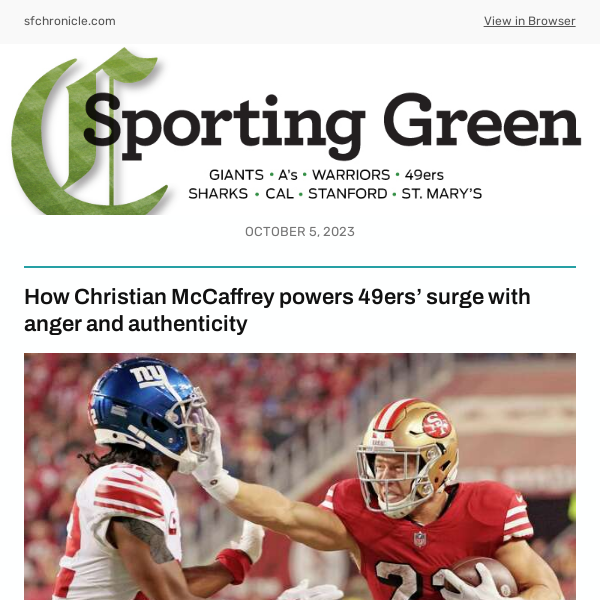 How Christian McCaffrey powers 49ers with anger, authenticity