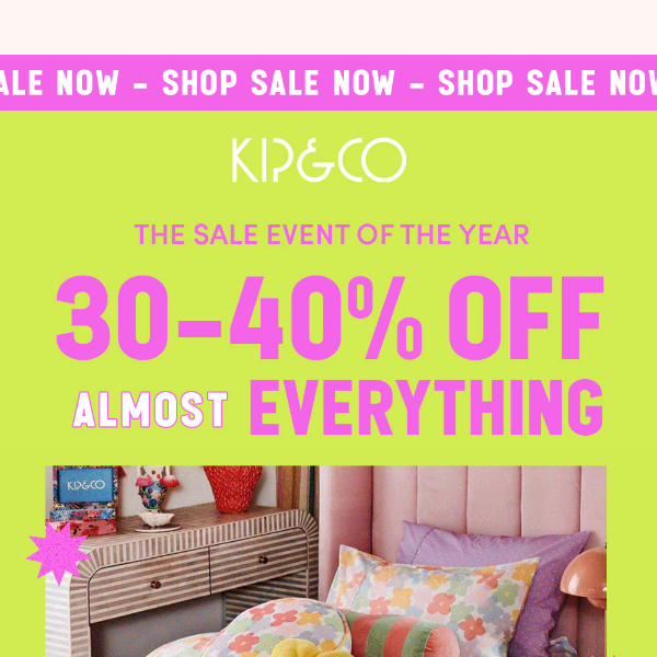 30-40% off Kid & Baby Bedding! Don't press snooze ⏰