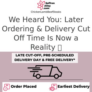 📦 Order Later & Get Your Halal Cust Delivered on Time  😀