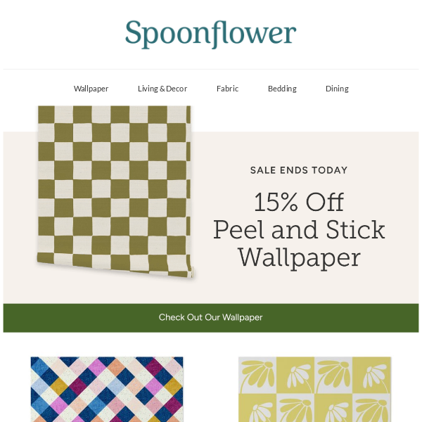 Final hours to save 15% on our best selling wallpaper 🕙