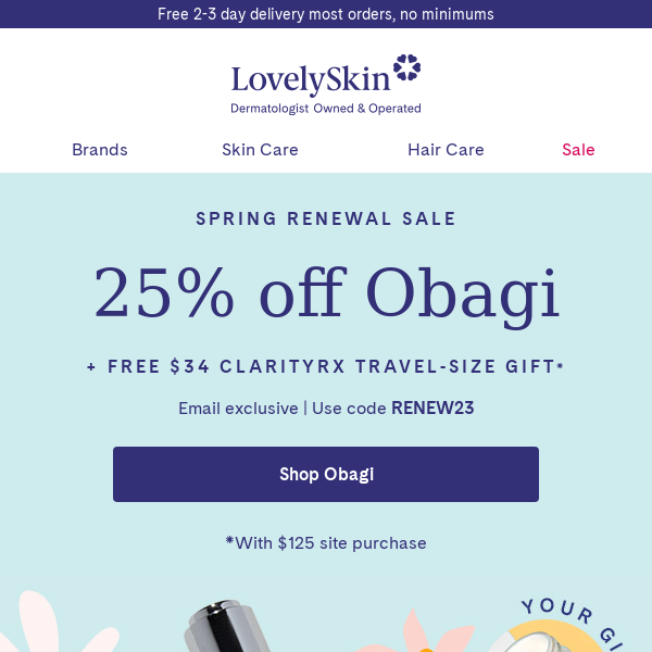 By invitation only: 25% off Obagi!