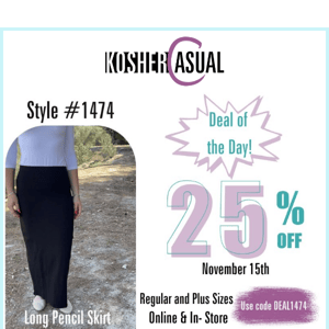 🛍️ Deal of The Day! 25% Off Your Fave Maxi Pencil Skirt