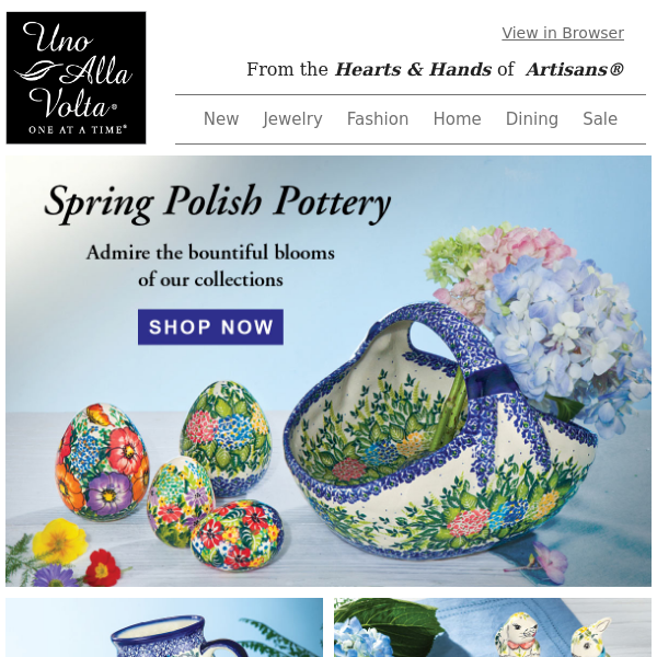 Exclusive Spring Polish Pottery Designs