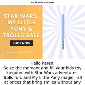 ✨🌈🦄 Lightsabers to Unicorn Magic: Star Wars, Trolls & My Little Pony on Sale Now