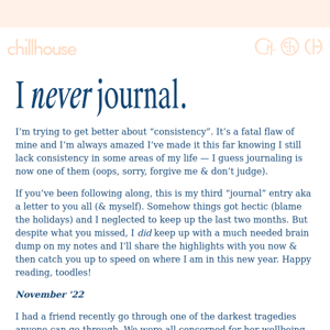 I Never Journal: January Entry 📝