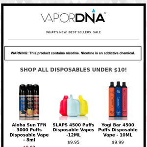 Shop all Disposables under $10!