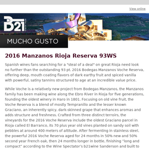 2016 Manzanos Rioja Reserva 93WS