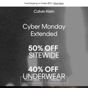 Cyber Monday Extended – Don't Miss 40% off Underwear - Calvin Klein