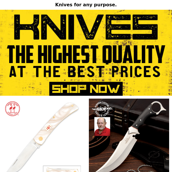 Explore our large selection of knives.