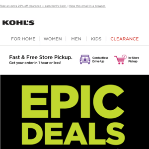 🚨  Epic Deals start TODAY! 🚨