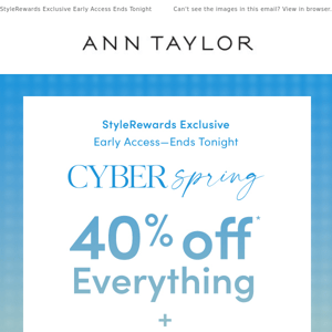 Shop Cyber Spring Before Everyone Else