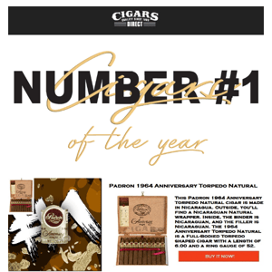No.1 Cigars of The Year in one Collection and IN STOCK! VIP Info Inside