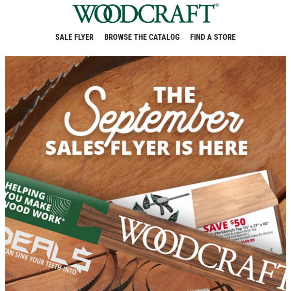 🚨 Woodcraft's September Flyer Is Inside 🚨