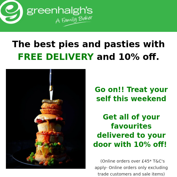 Don't miss out on our exclusive offer: FREE delivery and discounts on your favourite treats!