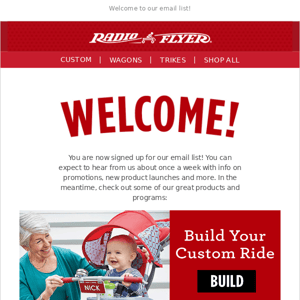 Thank You for Subscribing to the Radio Flyer Newsletter