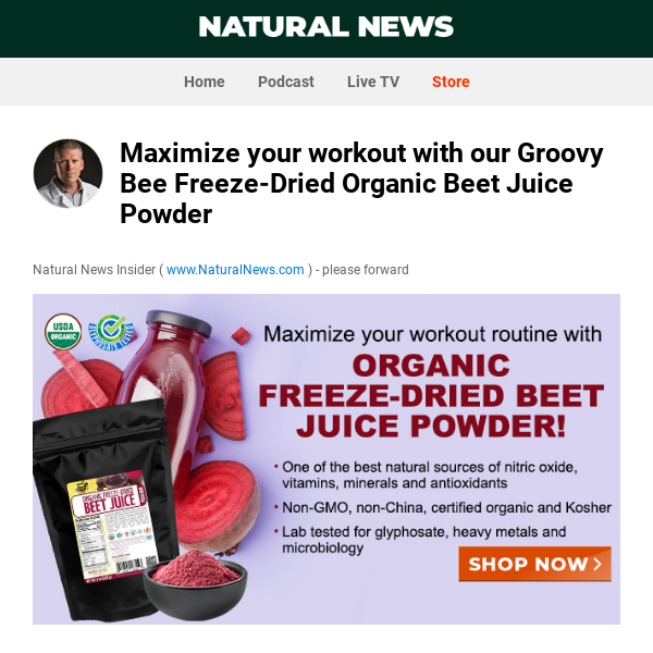 Maximize your workout with our Groovy Bee Freeze-Dried Organic Beet Juice Powder