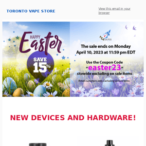 EASTER SALE 2023 - Save 15% Site wide!