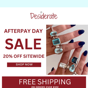 🚨HUGE AFTERPAY DAY SAVINGS