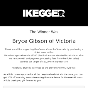 iKegger, The Winner Has Been Drawn!