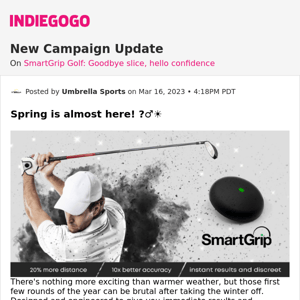 📢 Update #15 from SmartGrip Golf: Goodbye slice, hello confidence