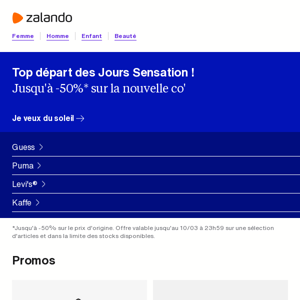 Top départ des Jours Sensation !