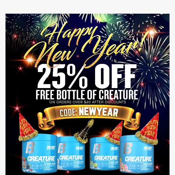 🎉New Year Sale - 25% OFF + FREE CREATURE