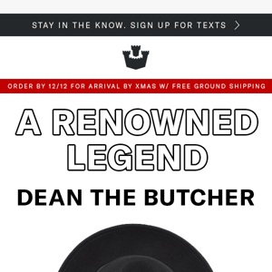 Dean the Butcher: Now online in 10 colors