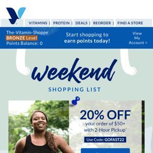 20% off for the best weekend ever