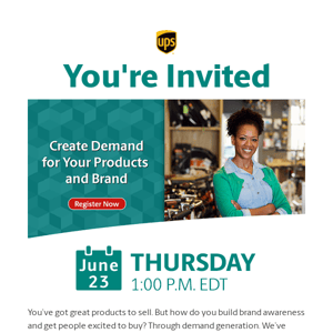 Webinar: Create Demand for Your Products and Brand