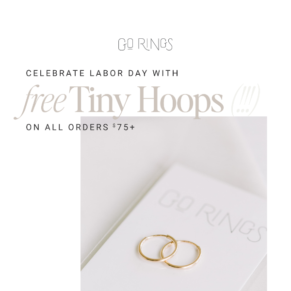 ✨ Free Tiny Hoops 'til Tuesday