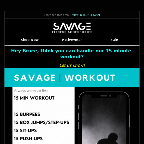 Savage Fitness Accessories Can You Handle This Epic Workout?! 💪