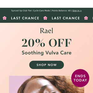 LAST CHANCE! 20% OFF Vulva Care 🌸