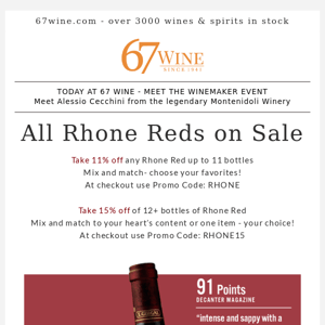 If You Missed Our Site-wide Sale - All Rhone Reds on Sale