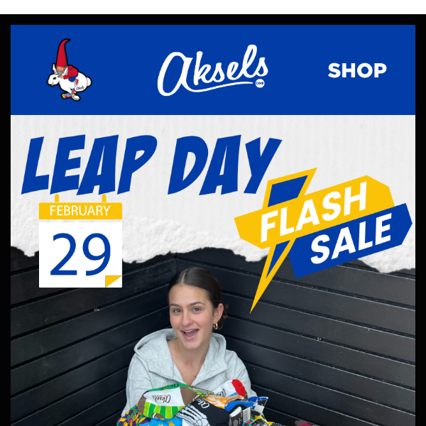 Leap into Savings! 🧦 29% Off All Socks TODAY!