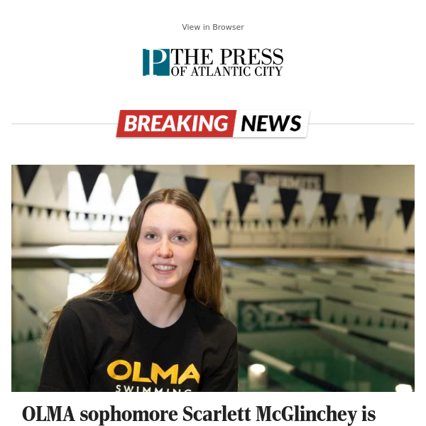 OLMA sophomore Scarlett McGlinchey is The Press Girls Swimmer of the Year