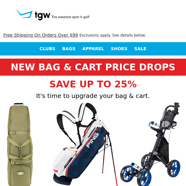 Unreal Bag & Cart Price Drops!