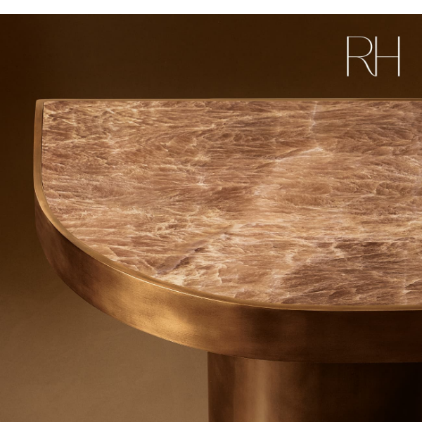 The New Tropez Collection in Brass & Onyx or American Oak