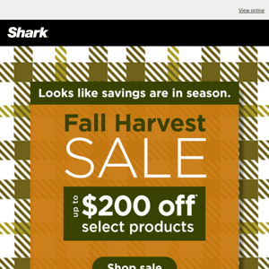 Fall Harvest Sale—just extended!